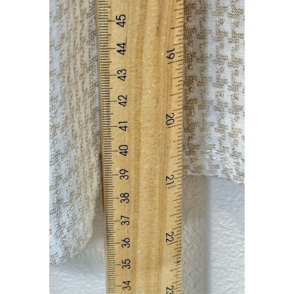 Draper James RSVP Tiered Tan Houndstooth 3/4 Puff Sleeve Mini Dress Women's XL - Picture 11 of 13